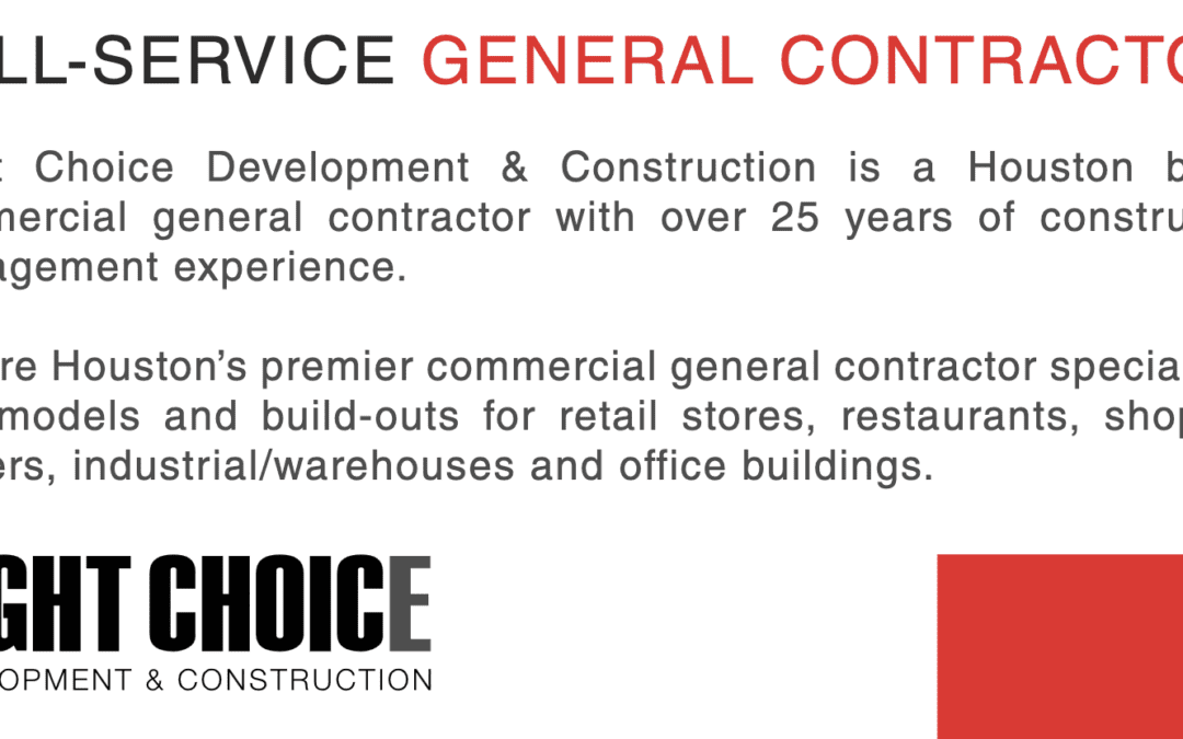 Full-Service Commercial Contractor in Greater Houston — See Our Beautiful Brochure!